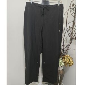Danskin Now Convertible Length Black Activewear Pant/Capri Size L (12/14)